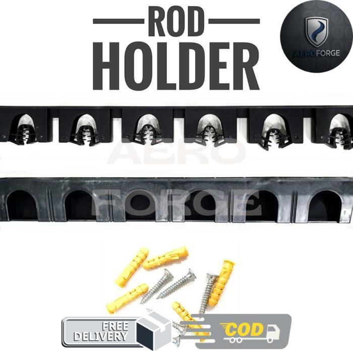 Rak Dinding Joran Maguro Rod Holder Maguro Maguro Vertical Rod Holder - Hitam