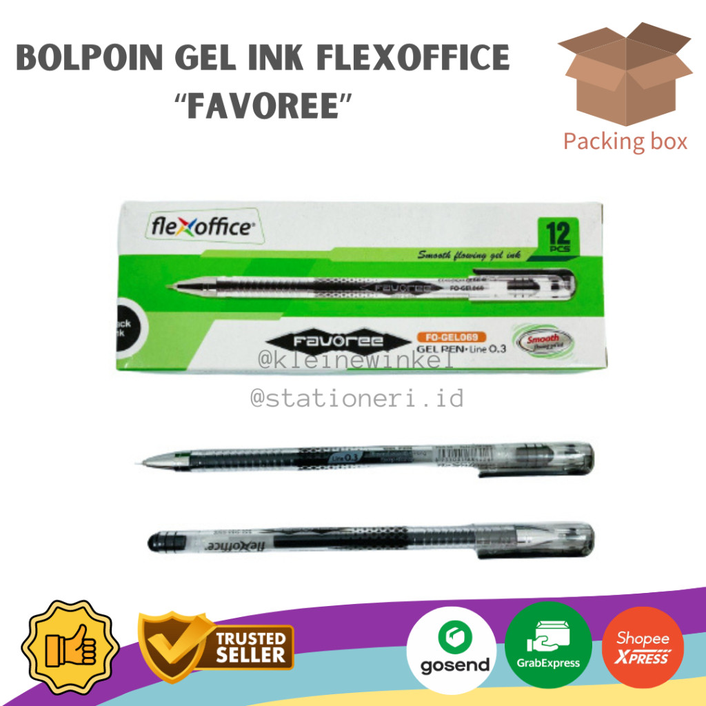 FLEXOFFICE Gel Ink Pen Favoree 1 lusin (12 biji)