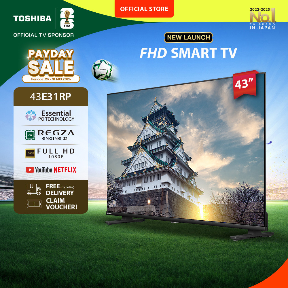 [FHD] [KHUSUS ONLINE] Toshiba TV 43" FHD Smart TV - Regza AI Sound Netflix Disney+ Youtube Dolby Aud