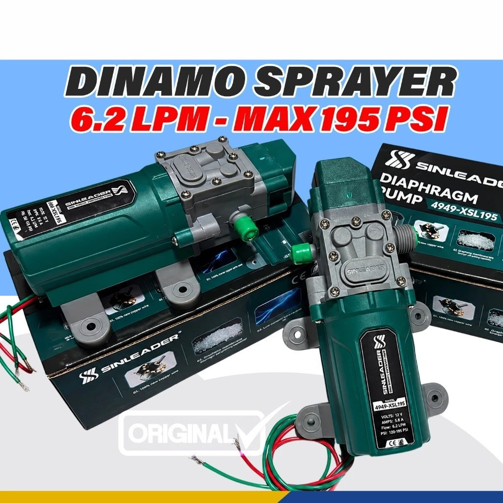 ORIGINAL NEW SINLEADER 4949-XSL195PSI - Dinamo pompa dc MAX  PRESSURE195 PSI 6.2LPM