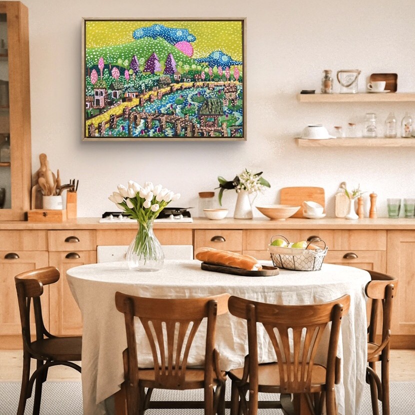 LUKISAN DINDING ESTETIK | PAJANGAN DINDING ESTETIK | LUKISAN DINDING CANVAS ASLI | INTERIOR RUMAH