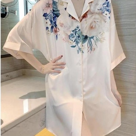Vestito- Fanmu1235 Daster Homedress Baju Tidur Nita/Baju Tidur Satin Daster Kekinian Dress Rayon Bar