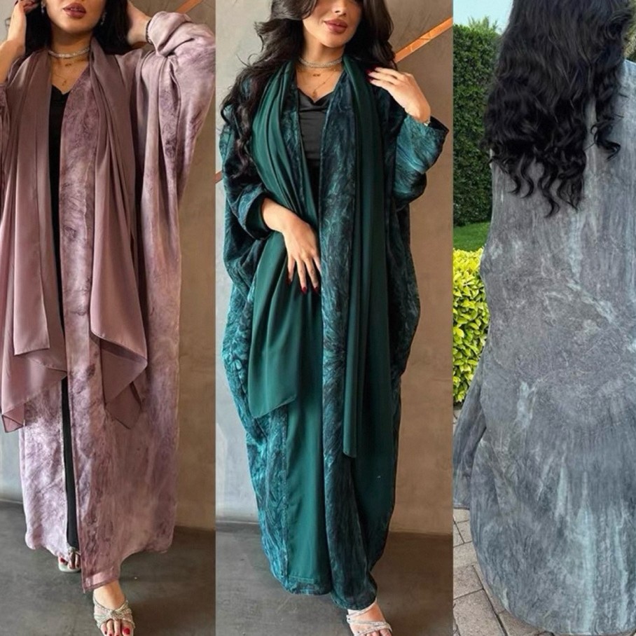 Abaya Dress Wanita Import Dubai – Outer Panjang Aesthetic Elegan Motif Premium