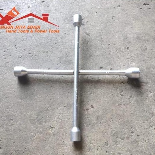 Terlaris Kunci Roda Mobil Palang Ban Mobil 4 Way Lug Wrench Cross 17-19-21-23mm SALE