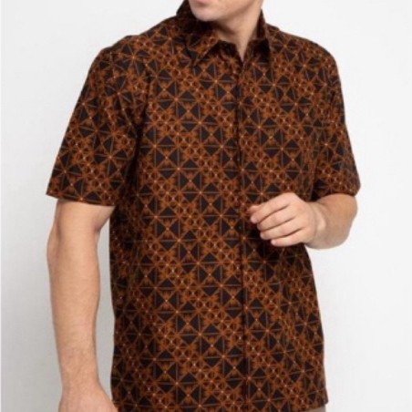 kemeja batik lengan pendek Indra loka (preloved)