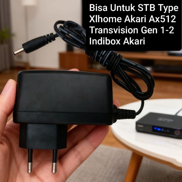 Adaptor Ori Stb Xlhome Transvision Indibox  5v 2a Jarum