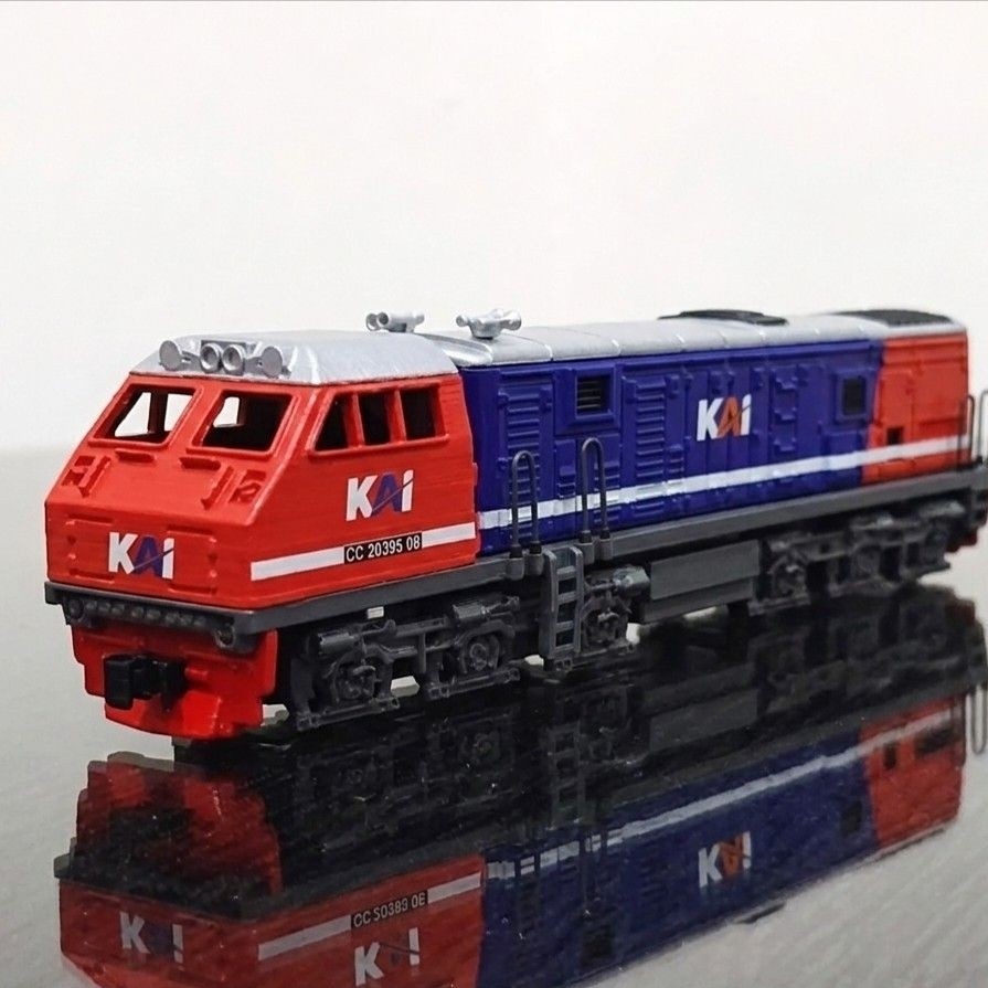 miniatur lokomotif cc203 cc 203 - HO Scale livery merah biru