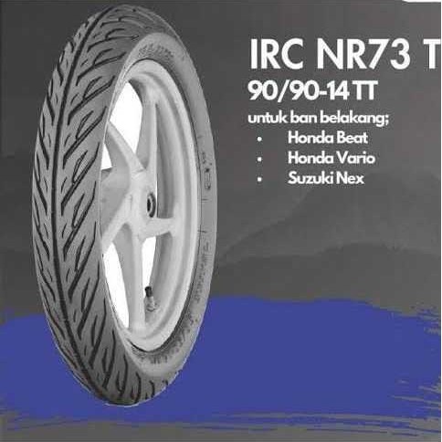 BAN LUAR TIDAK TUBLES IRC NR 73T 90/90-R14