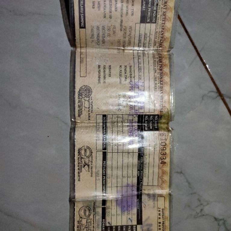 Lembar Vespa Super 77 Original