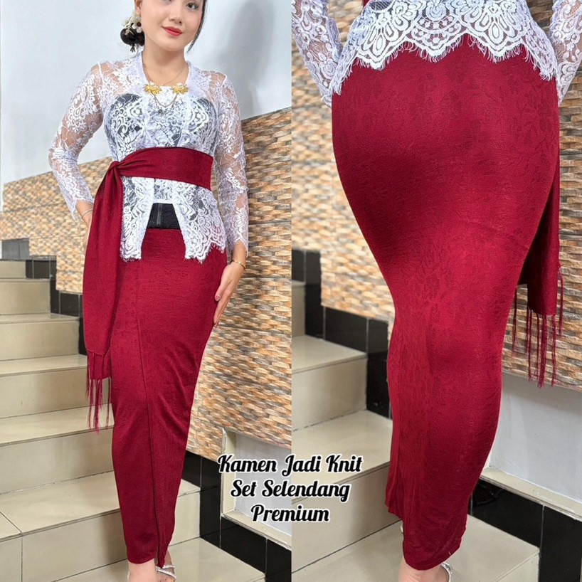 Kamen Jadi Bahan Knit Strait Size XL XXL 5XL | Rok Jumbo | Rok Bali | Bawahan Kebaya | Rok Setelan K