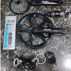 Groupset Shimano 7 Speed TY300 TX35 TX30 Original Ulir Frewheel Sepeda Lipat Minion Federal