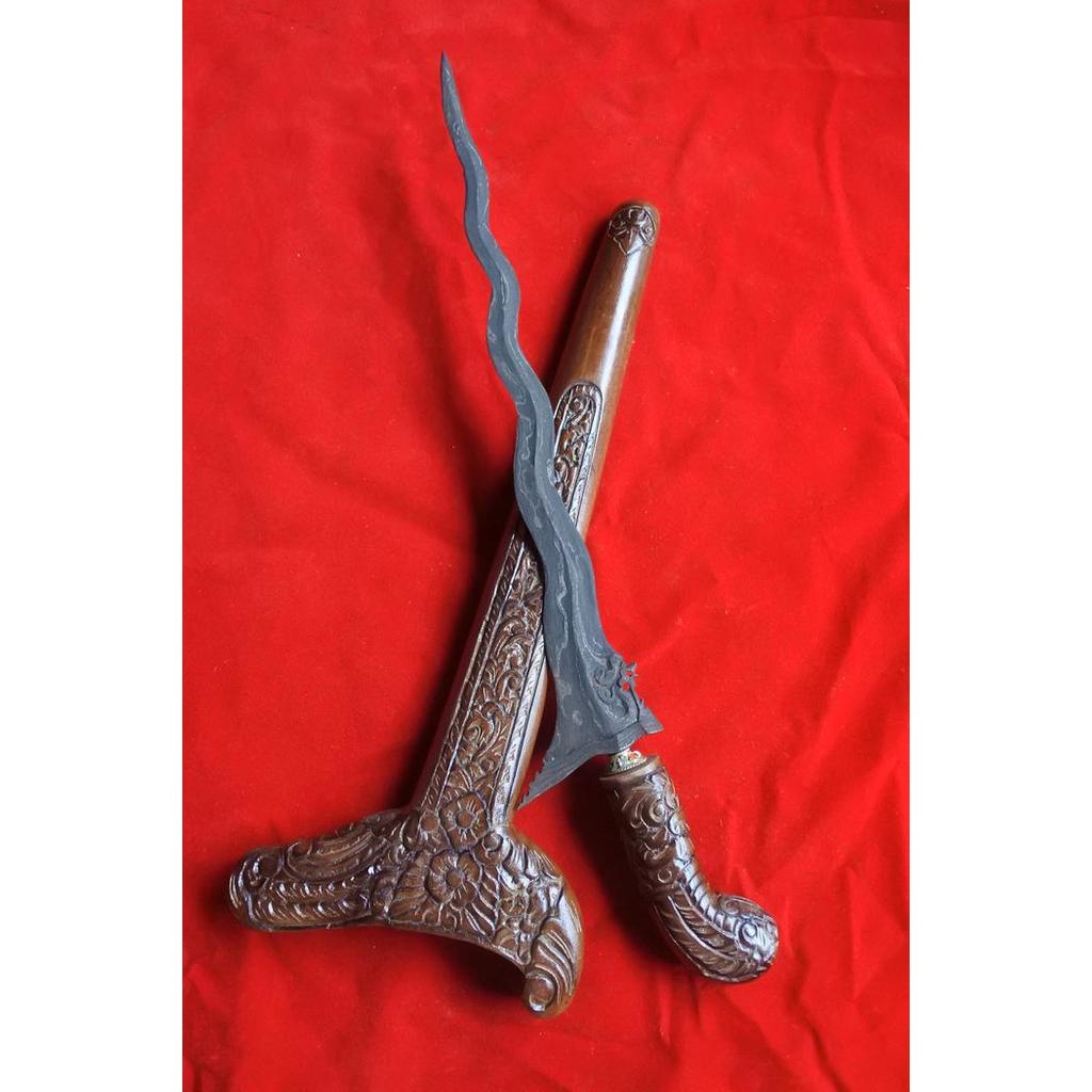 keris naga siluman warangka ukir model madura alusan tinggalan kakek b