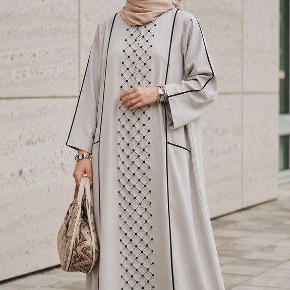Gamis Jumbo Safa Abaya LD130 Rayon Premium Busui Resleting Motif Batik Pekalongan