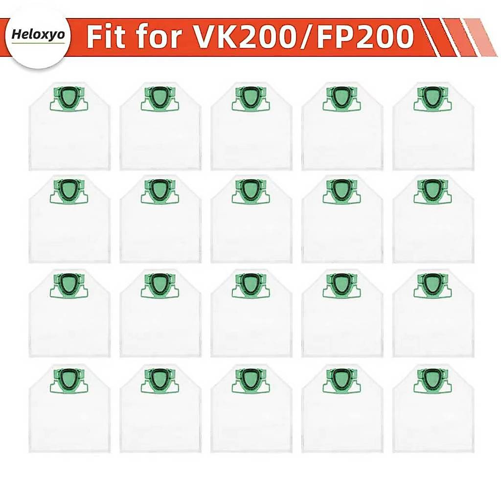 Vacuum Cleaner Bags Compatible with Vorwerk Kobold VK200 FP200, Premium Bag Suitable for Vorwerk