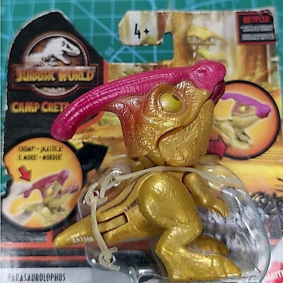 Jurassic World Snap Squad Parasaurolophus Mini Figure Original Mattel Dino