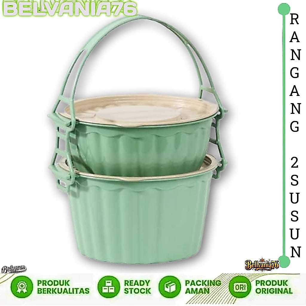 Rantang Makanan Plastik misting Tamiya Susun 2 Bulat