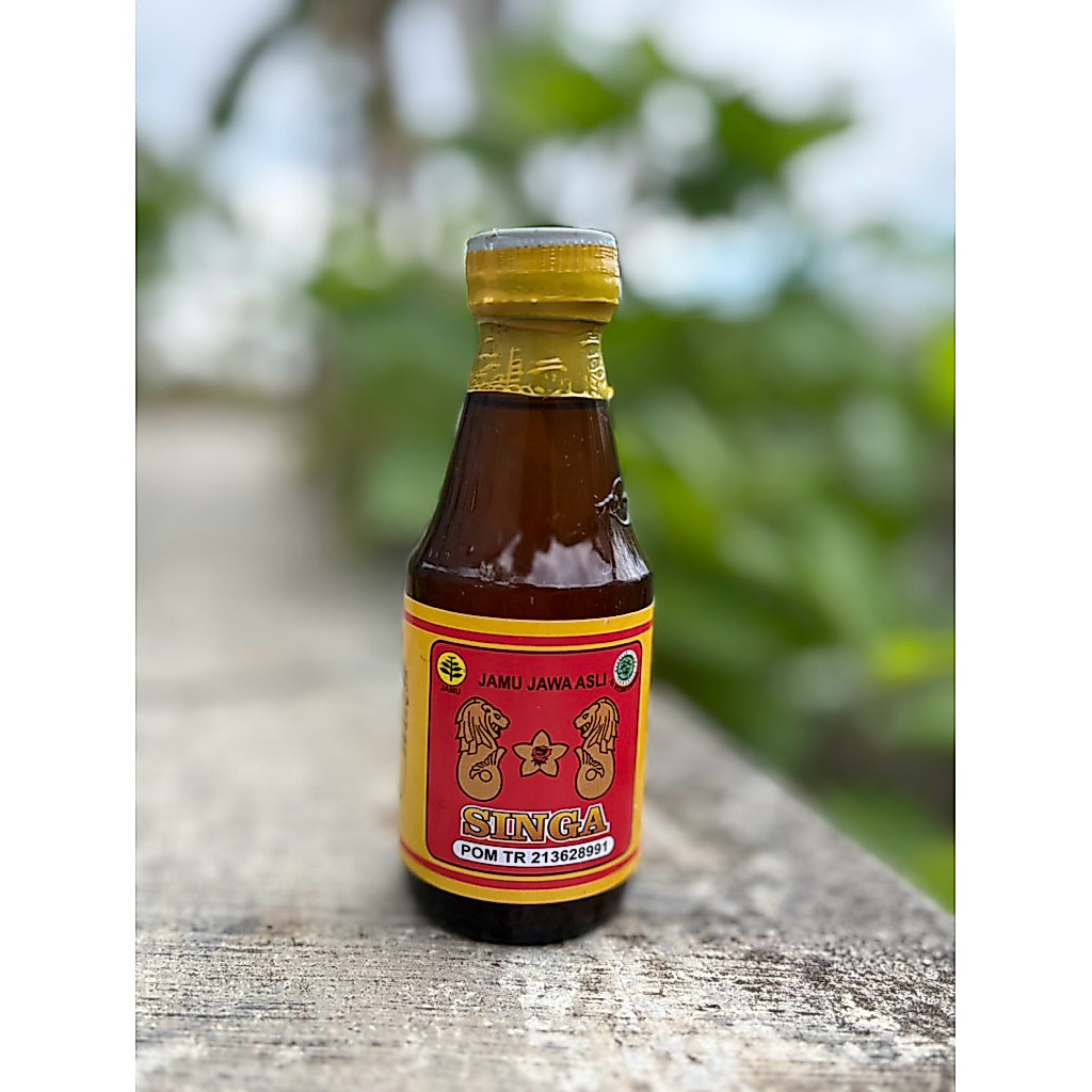 DUA SINGA BOTOL KACA ASLI