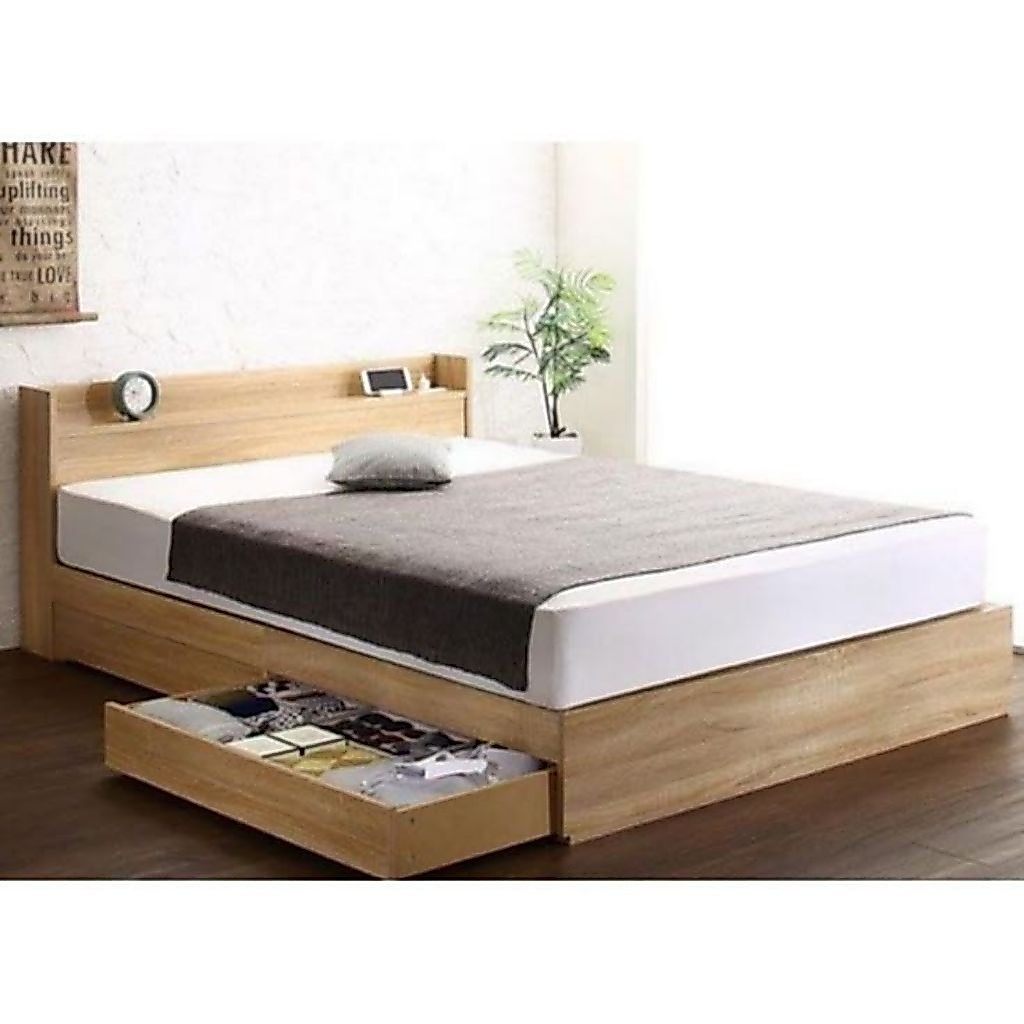dipan kayu 2 laci dan haedbord, ukuran 160x200