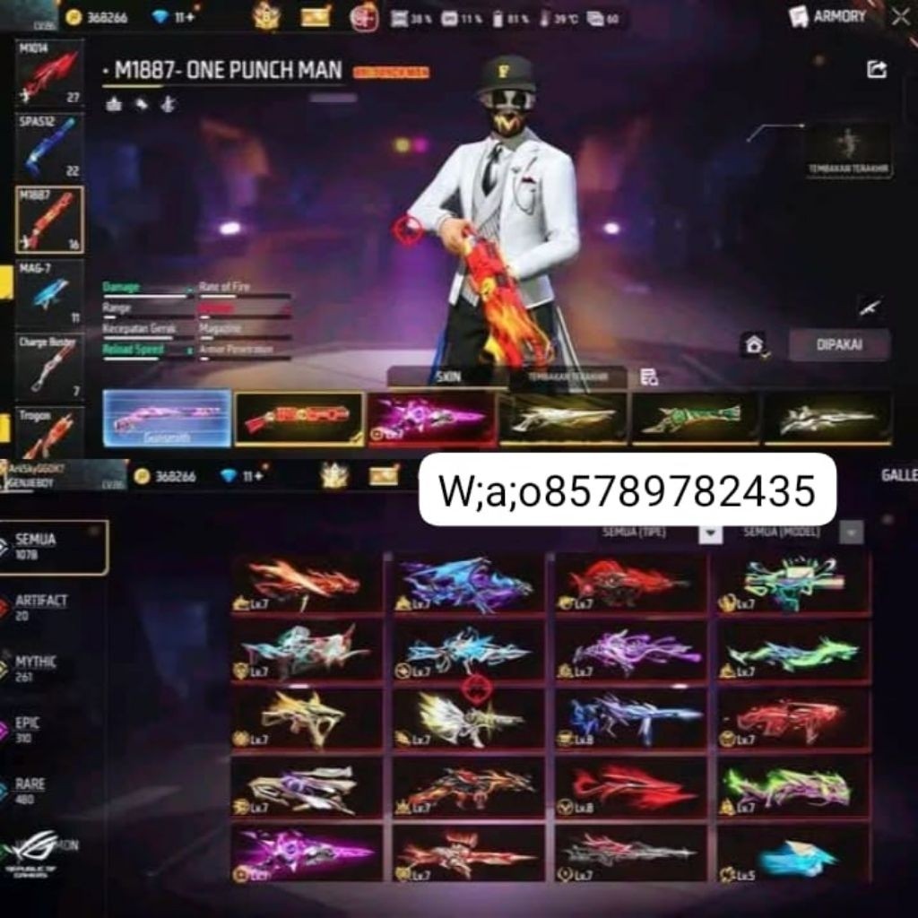 Jual murah akun ff,free fire sultan login selalu aman