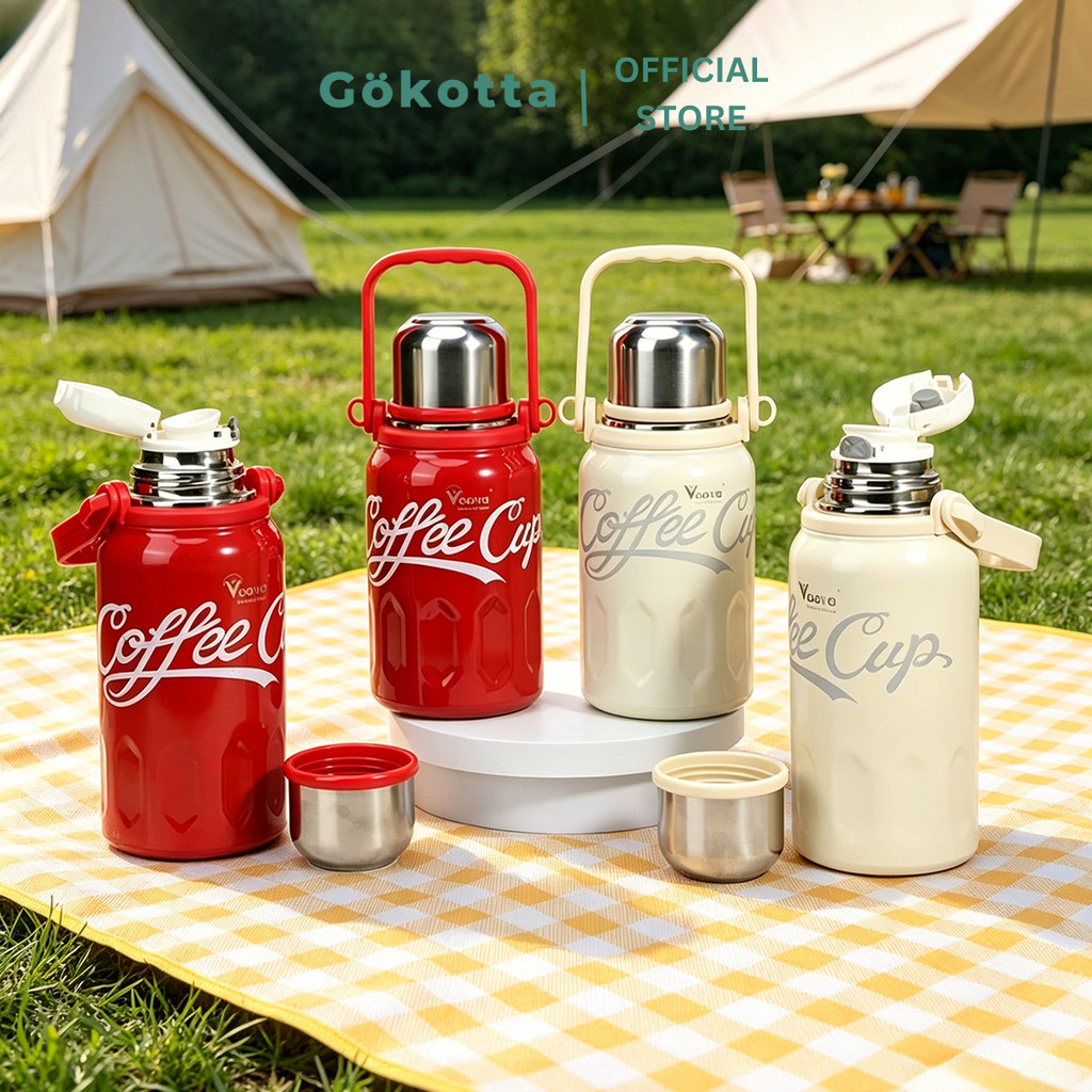 GOKOTTA Botol Minum Jumbo Stainless | Termos Es Tetap Dingin Seharian/ Tumbler Stainless Steel Model