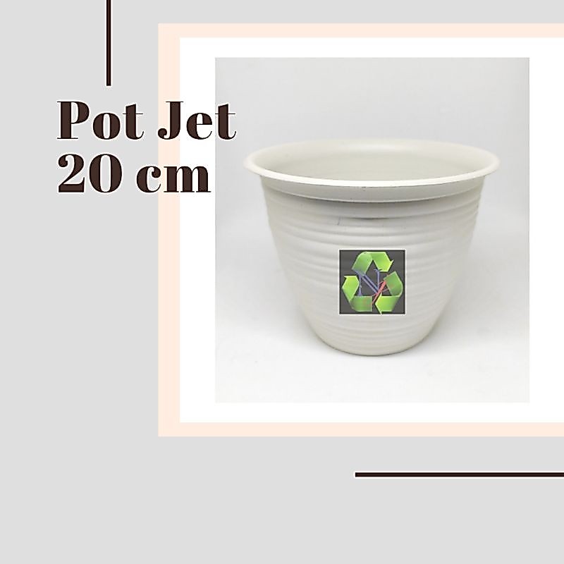 Pot Tanaman Bunga Plastik / Pot Jet Guci 20 cm