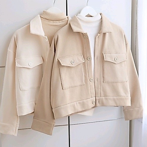 Jaket Outer Wanita Model Olin Button