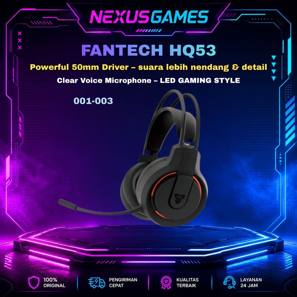 Fantech HQ53 Flash Lightweight Wired Gaming Headset