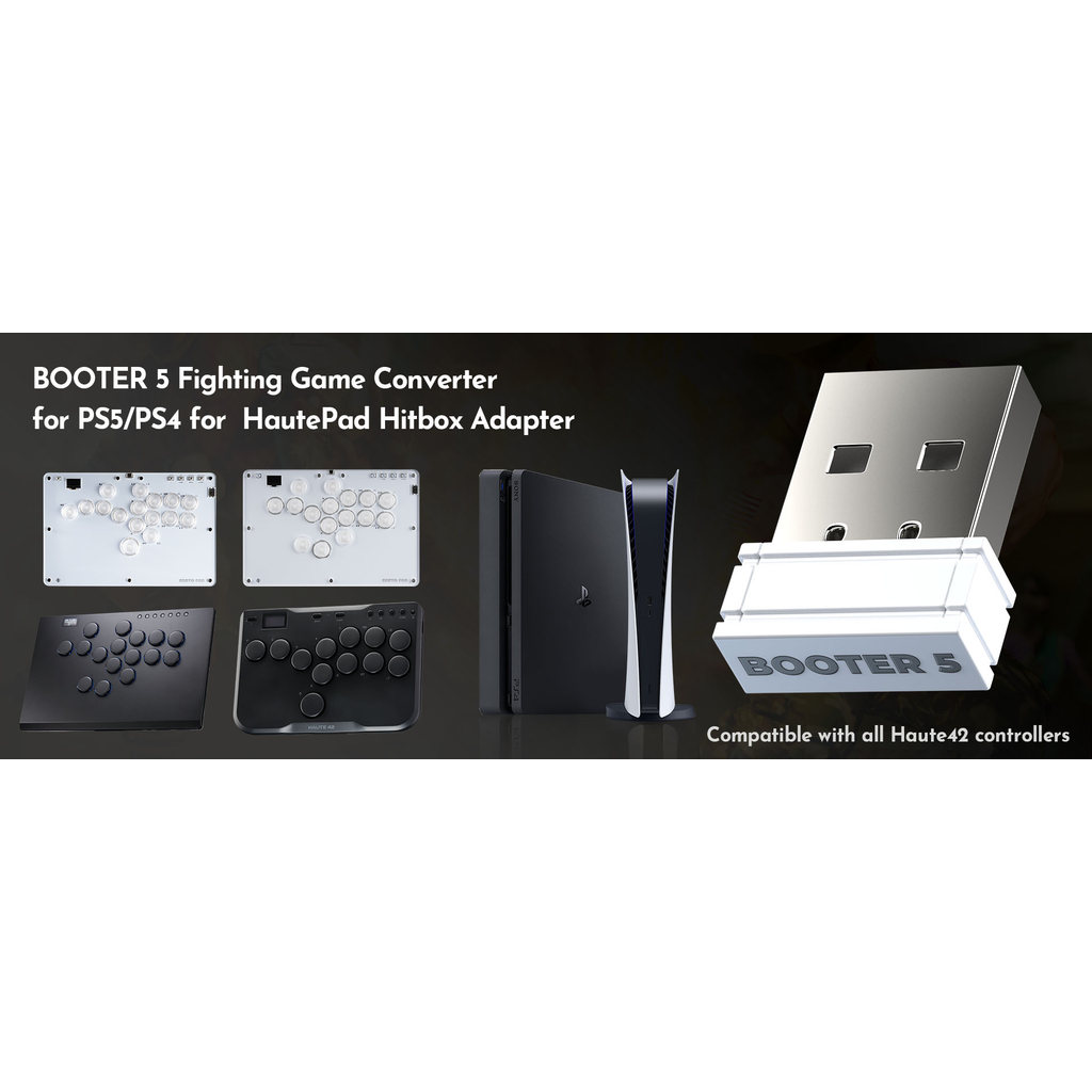 Haute42 Joystick Hitbox Fightstick Leverless Mini Arcade Controller For PC/PS3/PS4/Swit Leverless Hi