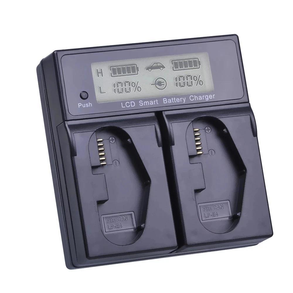 LP-E4 LP E4 LPE4 Battery Charger LCD Dual Fast Charger for Canon EOS 1D Mark 3 III 1DX Mark 4 IV 1DX