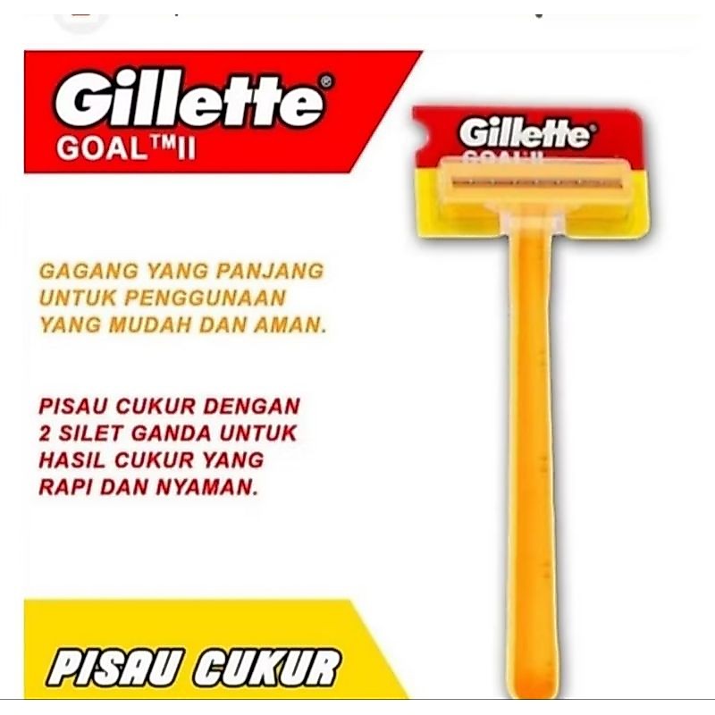 PISAU CUKUR GILETTE GOAL II KUNING  ORI HARGA PER PCS