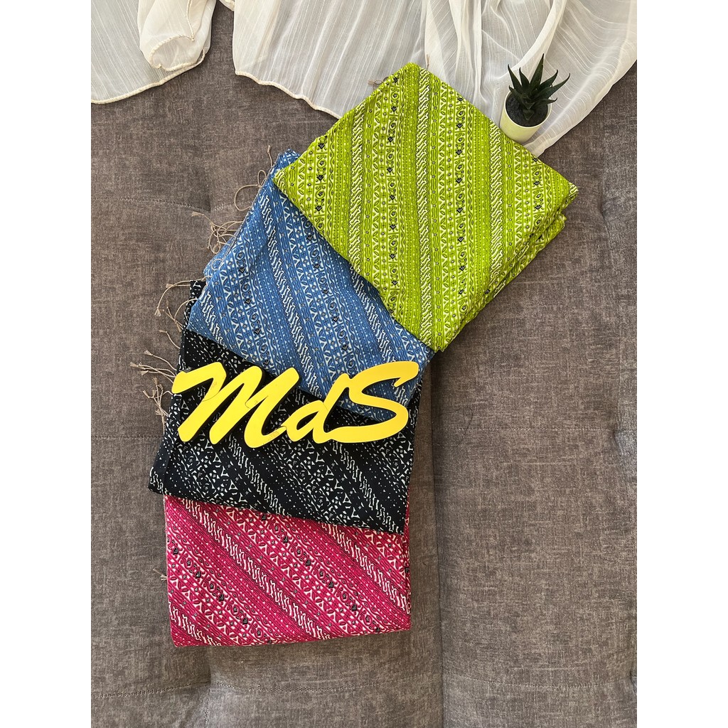 MdS Kamen Sutra Paris Motif Polos Simpel Elegan Set Selendang