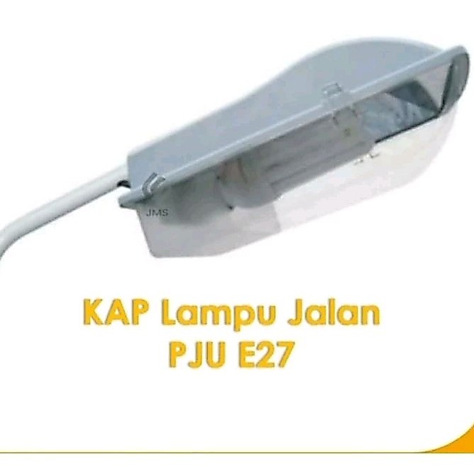 Kap lampu jalan pju bola kaki e27 cap streetlight penerangan taman + tiang tanpa bola
