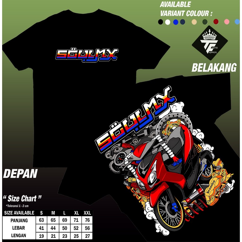 Trans Fashion kaos Yamaha Mio Soul Kaos Mio Soul Kaos Racing Mio SoulMx combed 24s