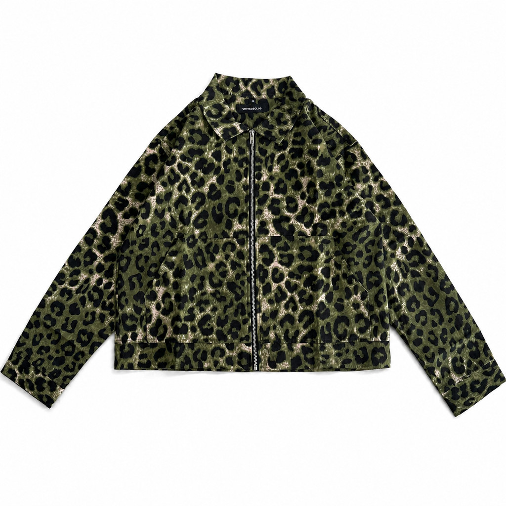 WORK JACKET PATTERN LEOPARD | JAKET BOXY MOTIF MACAN RANTING
