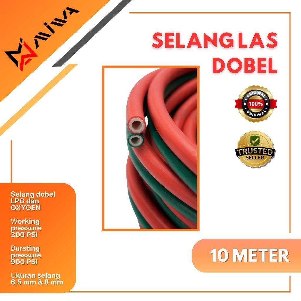Ablez ECER Selang Las Dobel LPG Oksigen / Twin Welding Hose