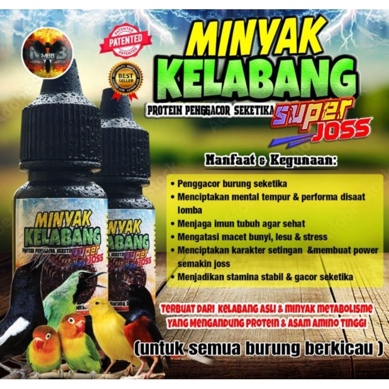 Minyak Kelabang Super Joss Penggacor Burung Murai Kacer Cucak Ijo Kenari Booster Gacor MBB