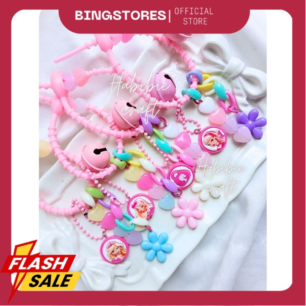 Key Chain Barbie Series by Habibie Craft Gantungan Kunci Boneka Tas Handphone Hape HP Pink Purple Im