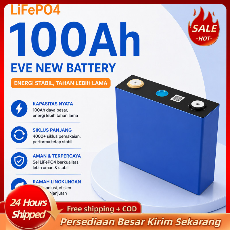120AH/100AH Lifepo4 Cod 100% Baterai Baru 2026 CATL/BYD Battery Lifepo4 Battery Lifepo4 12v 120ah 10