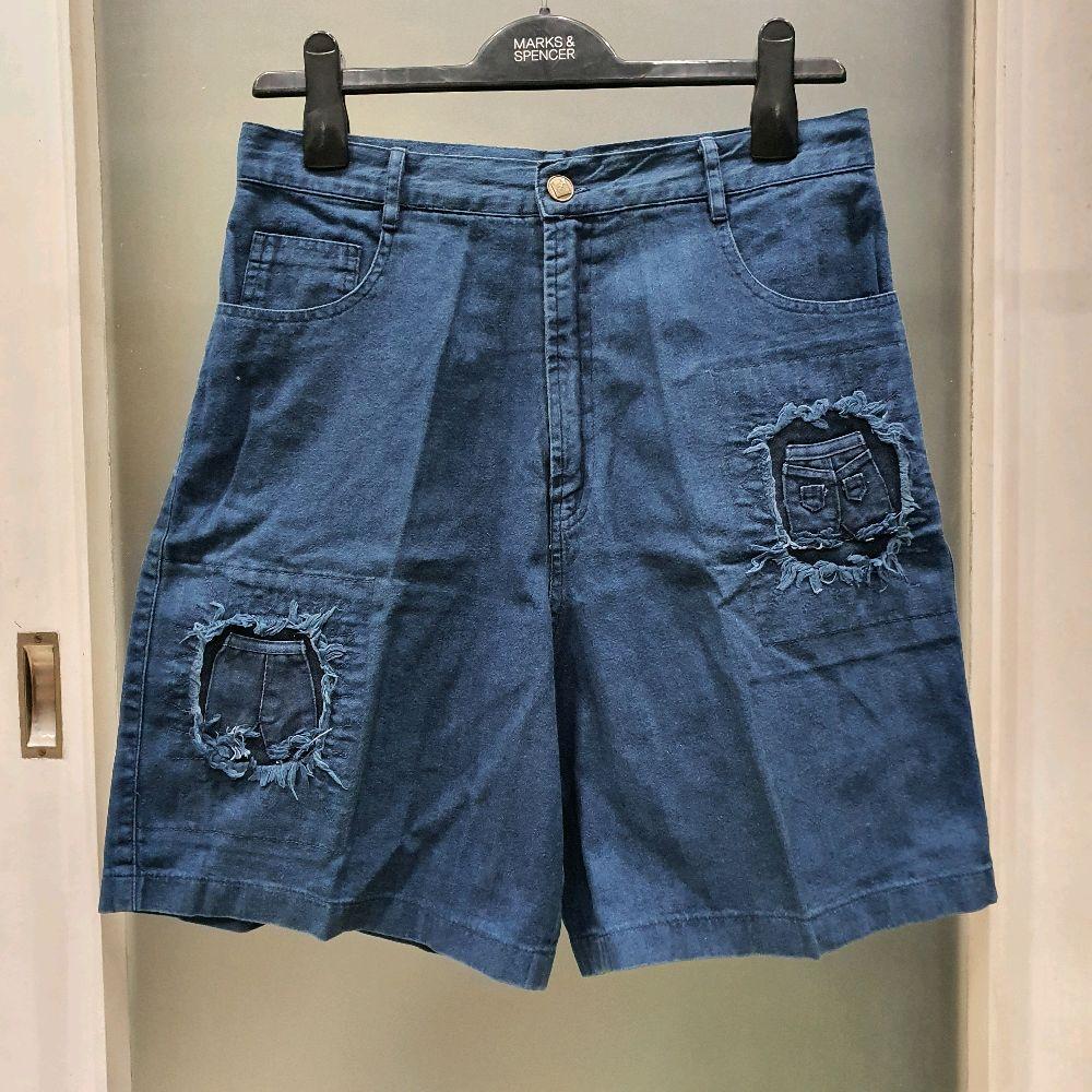AE celana jeans pendek cewek iceberg biru tua preloved second bawahan wanita casual Shorts