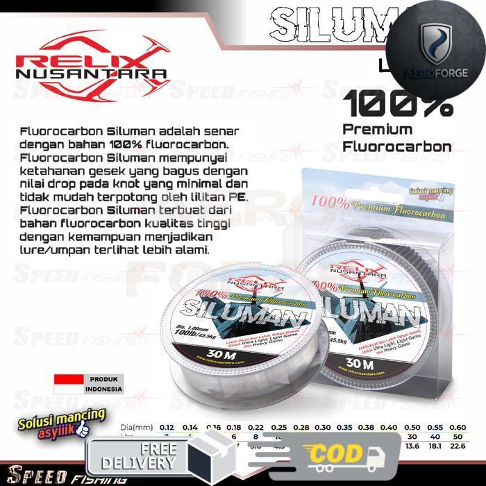 Senar Leader Relix Nusantara Siluman 100% Fluorocarbon - 50lb