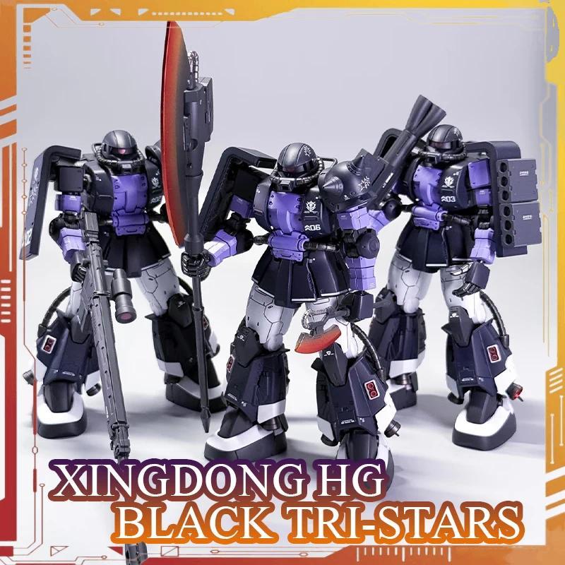 Repired Xingdong HG BLACK TRI-STARS Zaku I MS-05B Action Figure 1/144 Scale Assembly Model Kit GTO A