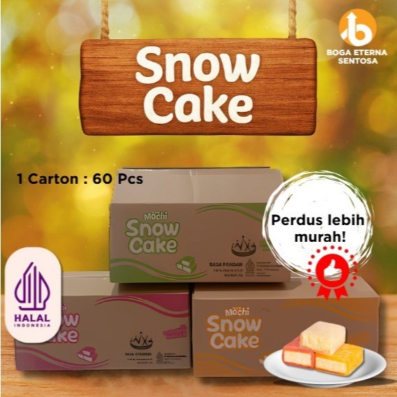 vai Mochi Snow Cake 1 Dus isi 60pcs - Kue Nagasaki Halal