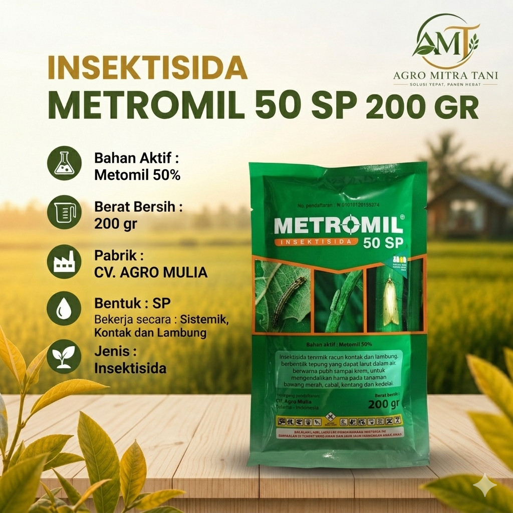 INSEKTISIDA METROMIL 50 SP 200 GR