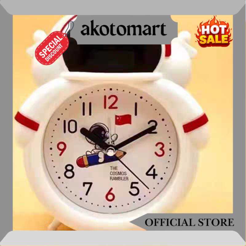 Jam Alarm Weker Astronot Bunyi Beep | Jam Meja Alarm TLG