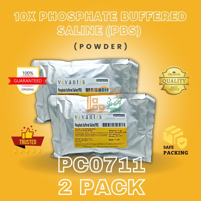 Phosphate Buffered Saline (PBS) 10X (Powder), Ready to use, 2 pack | VIVANTIS