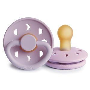 FRIGG Moon Phase Natural Rubber Pacifier / Moon Phase Silicone Paci - Soft Lilac, LatexPhaseSize1