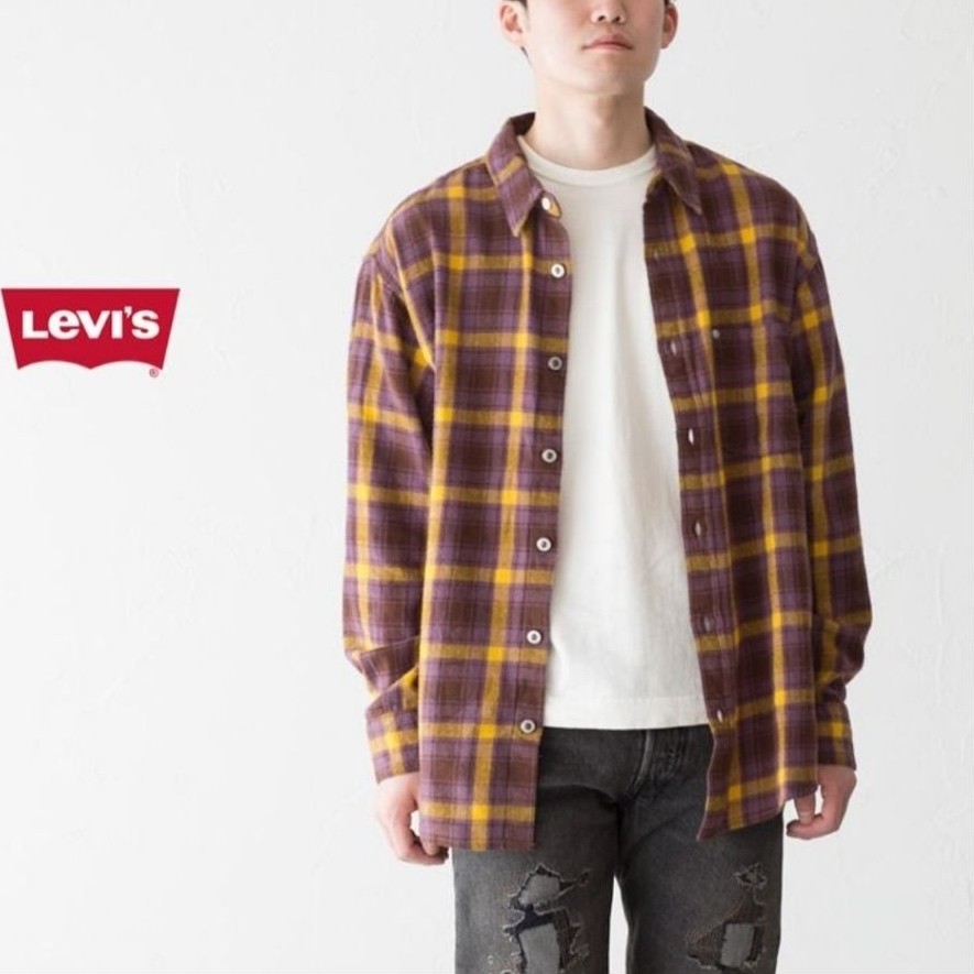 Levi's Original Kemeja Flanel Tangan Panjang sz.L Oversize 0009-Pria
