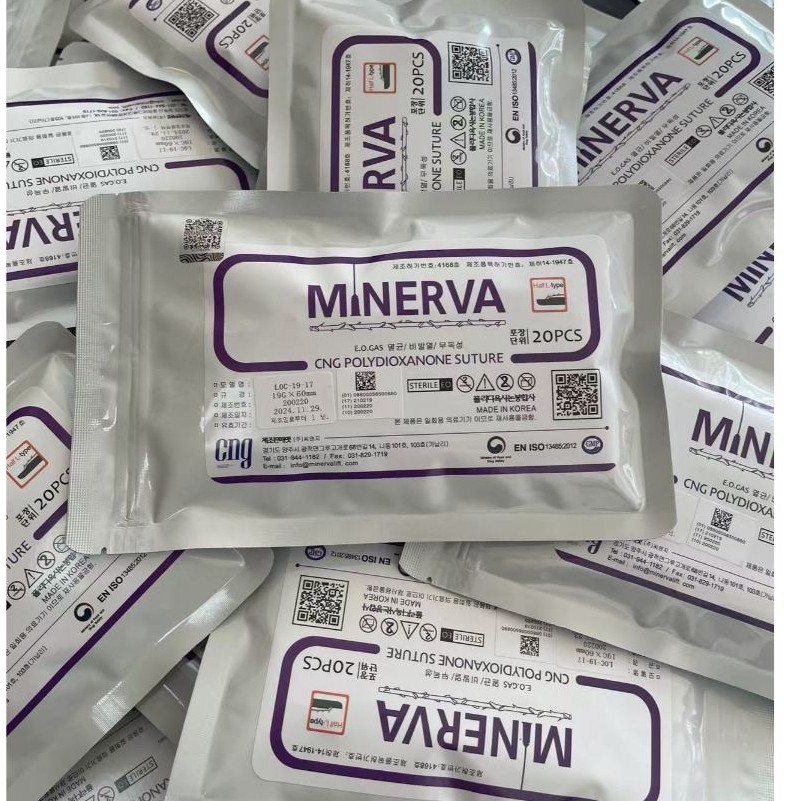 20pcs  Minerva PDO Thread 18G 100mm PCL Thread 19G 100mm Tanam Benang Wajah Face Lift