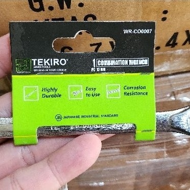 KUNCI RING PAS 12MM SATUAN TEKIRO COMBINATION WRENCH TEKIRO 12 MM SATUAN