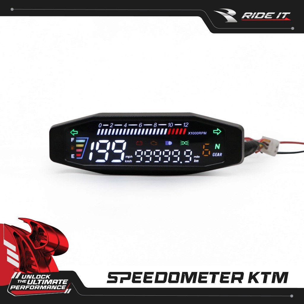 [RIDE IT] SPEEDOMETER DIGITAL MODEL KTM GEN 2 FULL INDIKATOR/SPIDOMETER RIDE IT KTM GEN 2